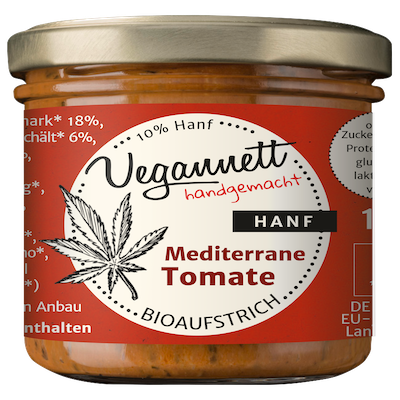 Bio Brotaufstrich Mediterrane Tomate mit Hanfsaat