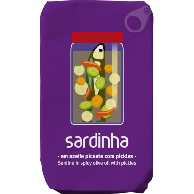 Sardine in würzigem Olivenöl mit sauren Gurken