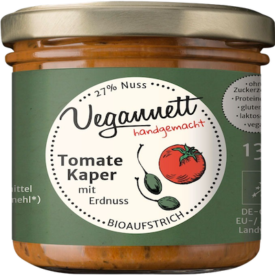 Bio Brotaufstrich Tomate-Kaper mit Erdnuss